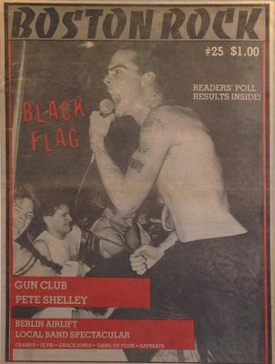 Boston Rock cover w/ "Black Flag" Boston Rock cover w/ "Black Flag"